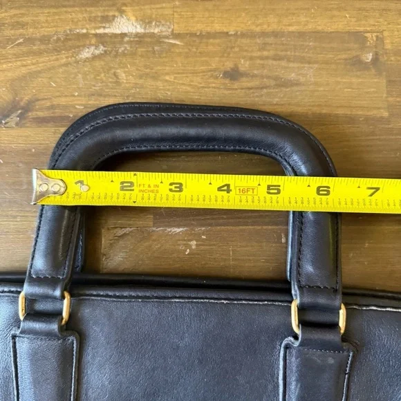 Coach Black Leather Satchel Briefcase
